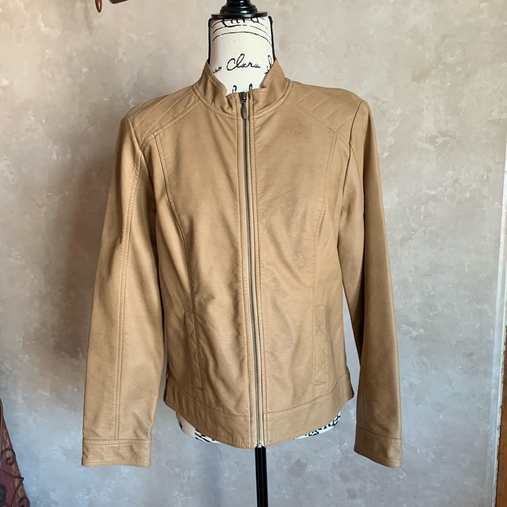 Tan Faux leather jacket - Picture 6 of 6